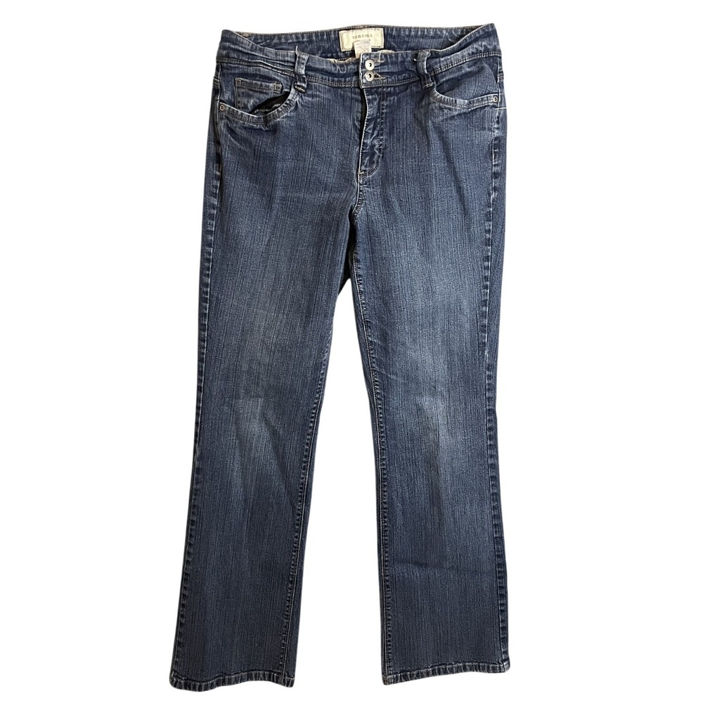 Sonoma Life + Style Women's Size 22A Blue‎ Denim Jeans Straight Leg Flap Pocket
